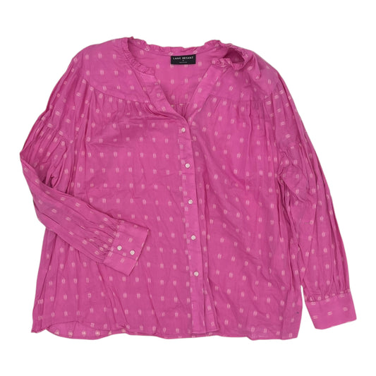 Blouse Ls By Lane Bryant In Pink, Size:3X