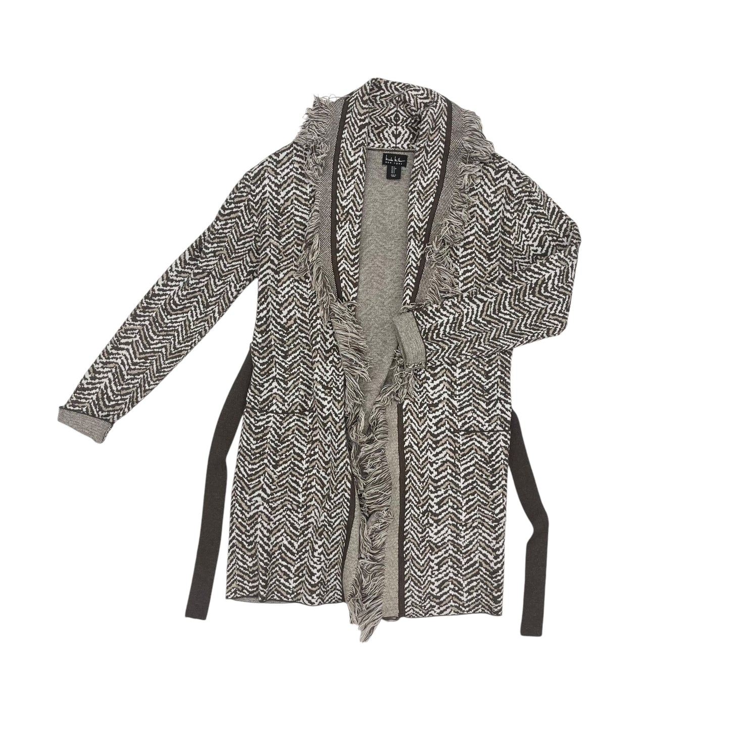 Sweater Cardigan By Nicole Miller In Brown, Size:S