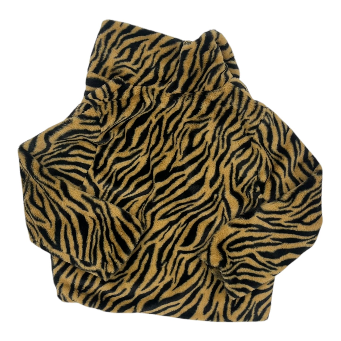 Jacket Faux Fur & Sherpa By Fashion On Earth In Animal Print, Size:M