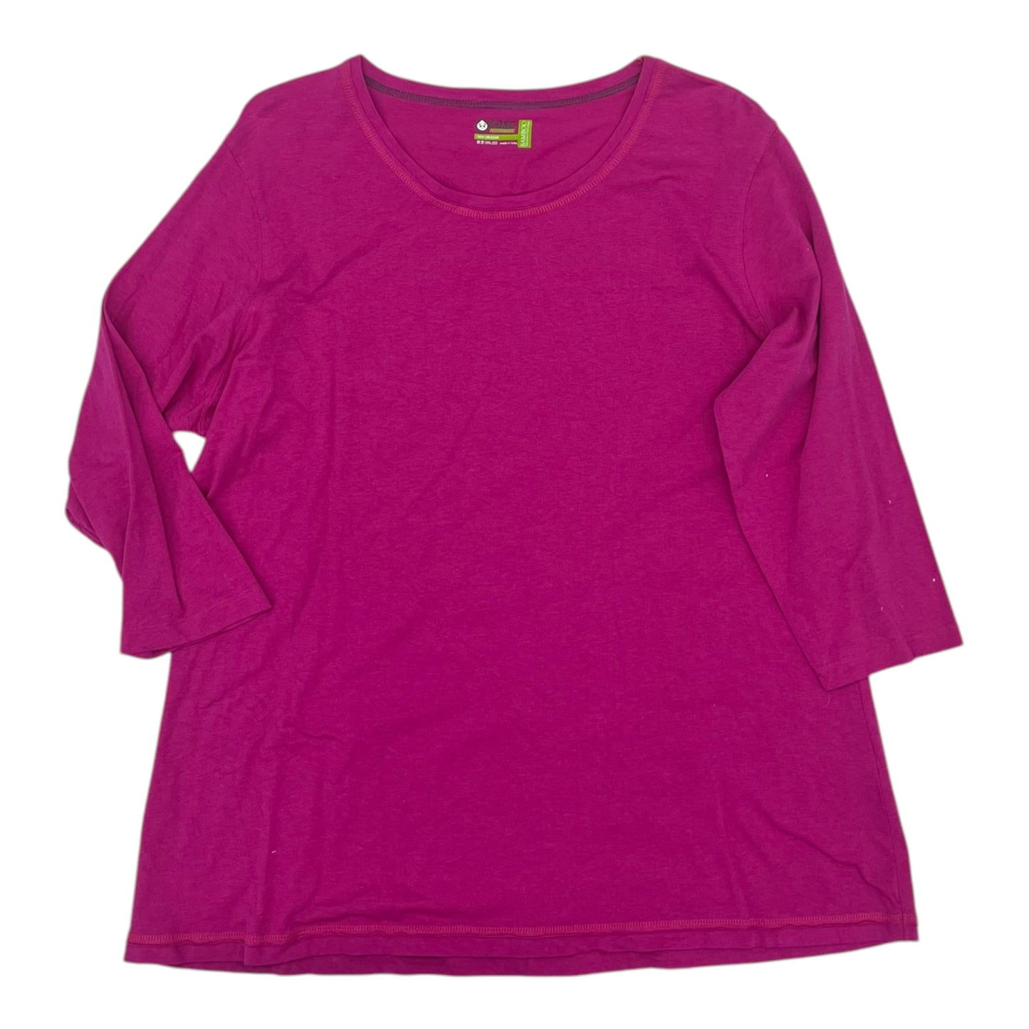 Top 3/4 Sleeve By Clothes Mentor In Pink, Size:2X