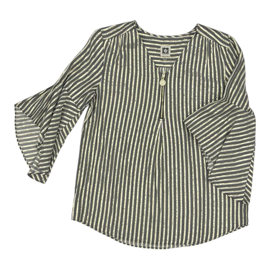 Top 3/4 Sleeve By Anne Klein In Grey, Size:M