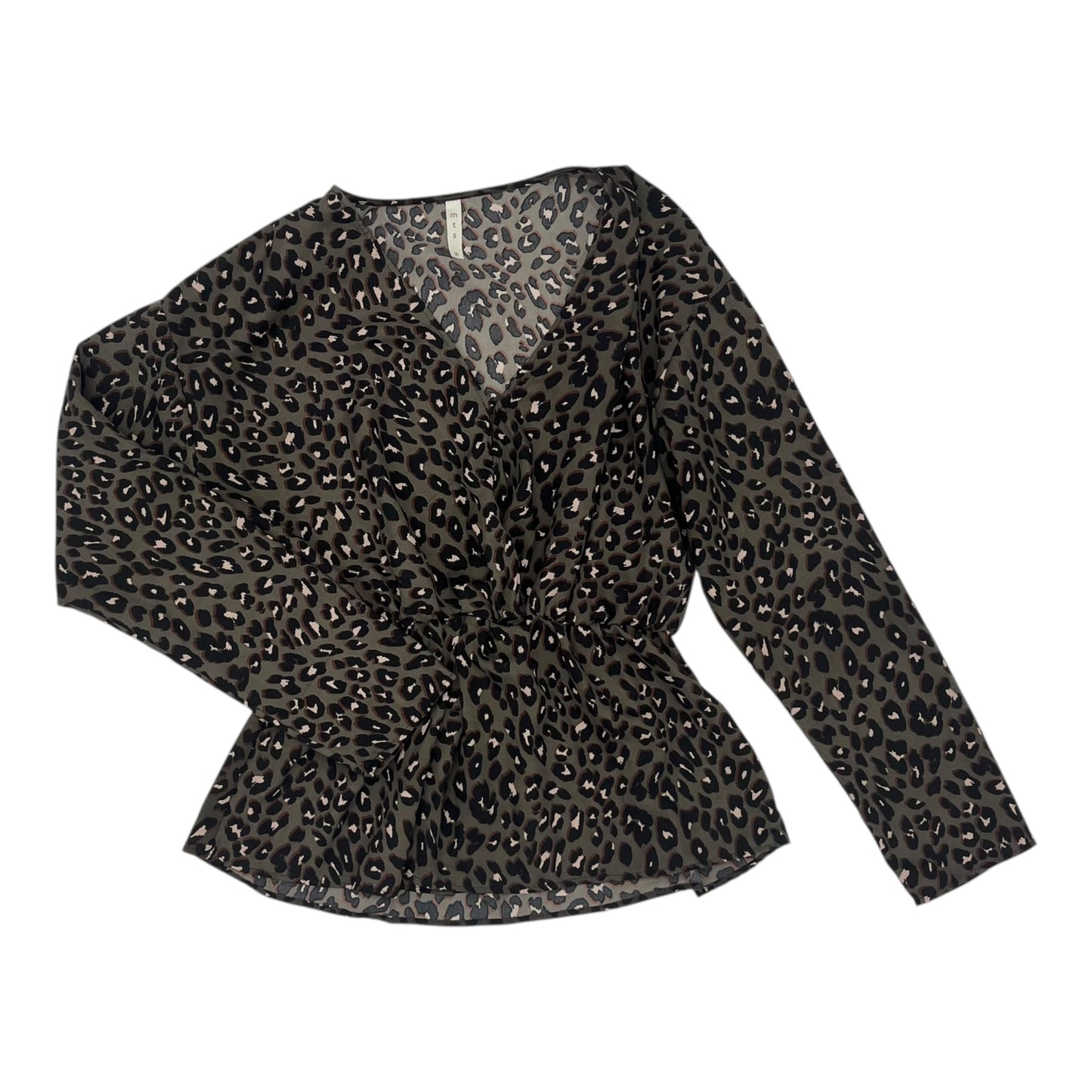 Blouse Ls By Mts In Animal Print, Size:M