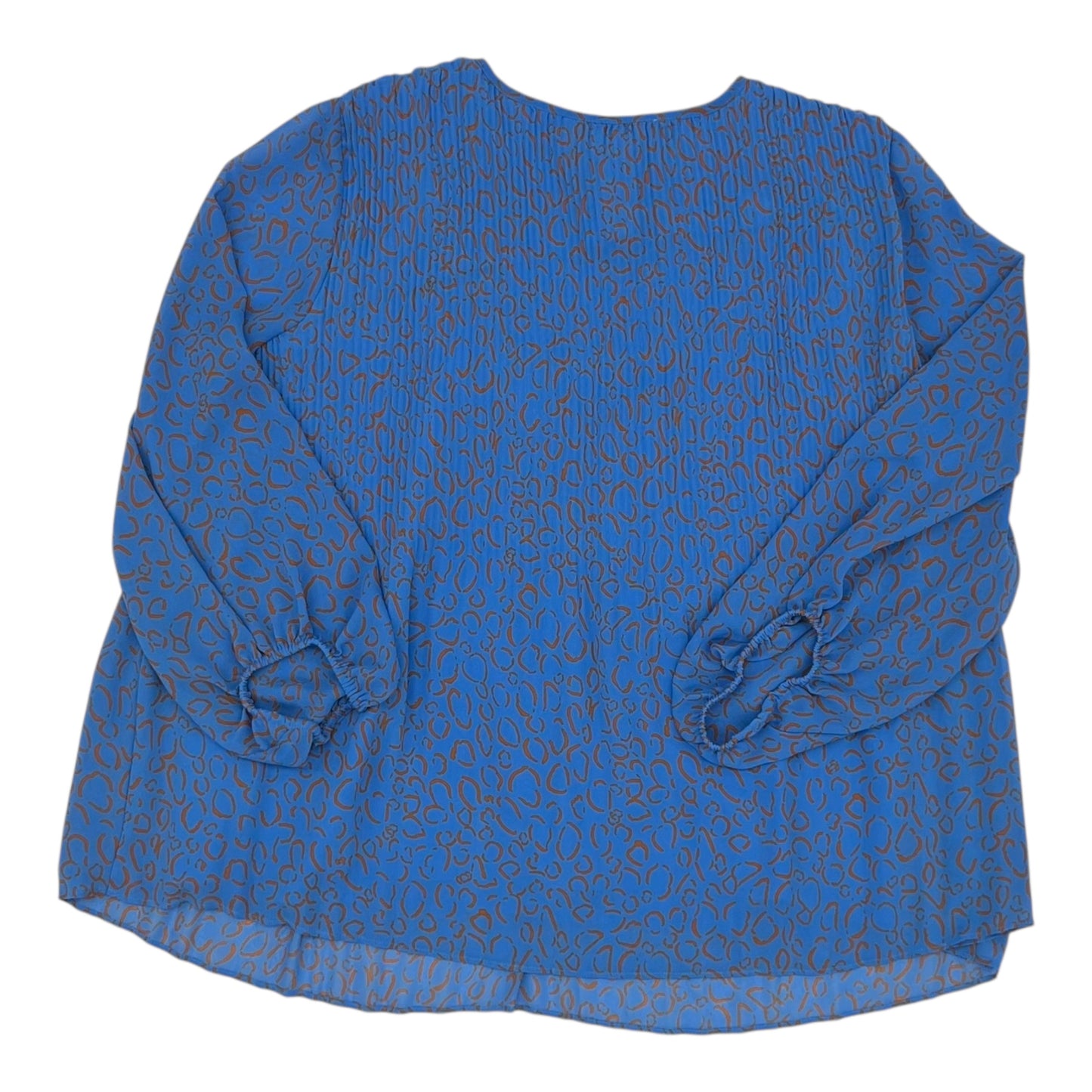 Blouse Ls By Nine West In Blue, Size:S