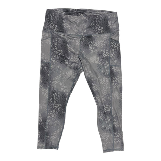 Athletic Leggings By Adrienne Vittadini In Grey, Size:3X