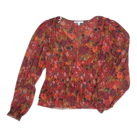 Blouse Ls By Dr2 In Orange, Size:Xl