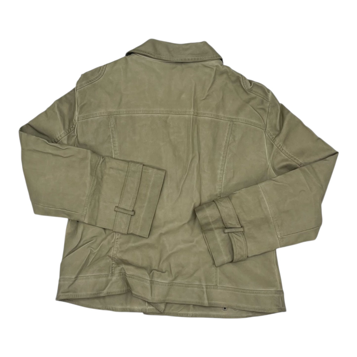 Jacket Moto By Clothes Mentor In Tan, Size:Xl