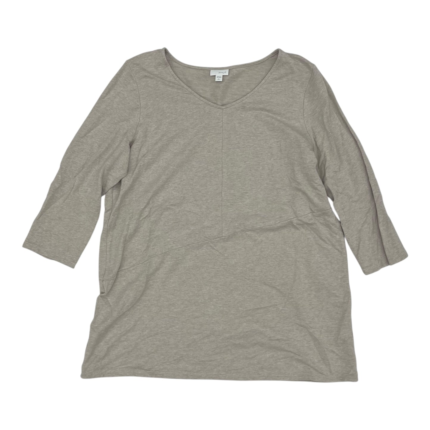 Top Ls By Pure Jill In Tan, Size:L