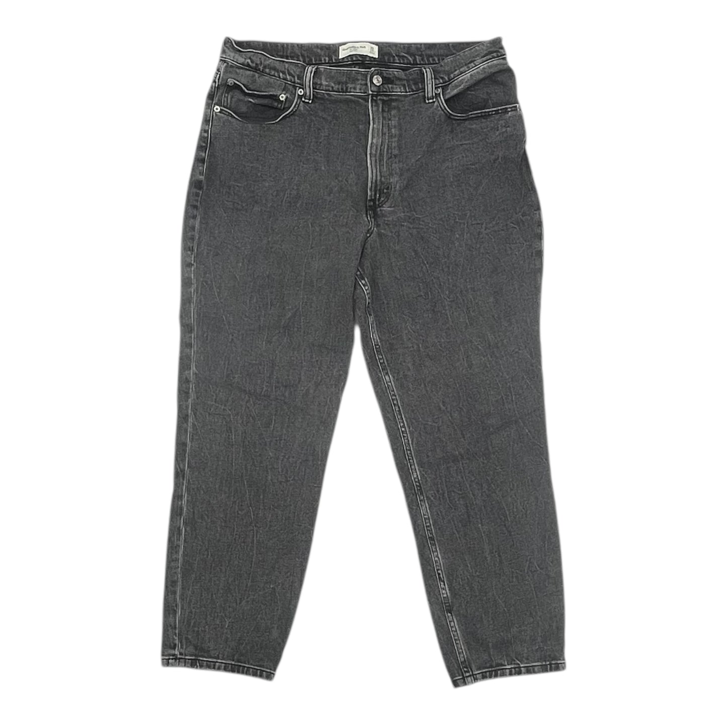 Jeans Skinny By Abercrombie And Fitch In Black Denim, Size:14