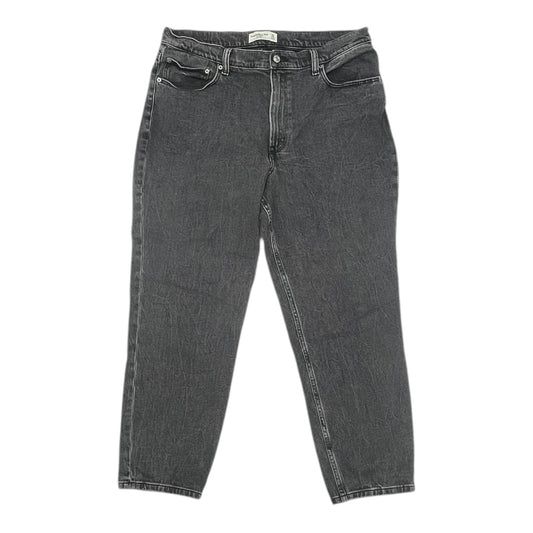 Jeans Skinny By Abercrombie And Fitch In Black Denim, Size:14