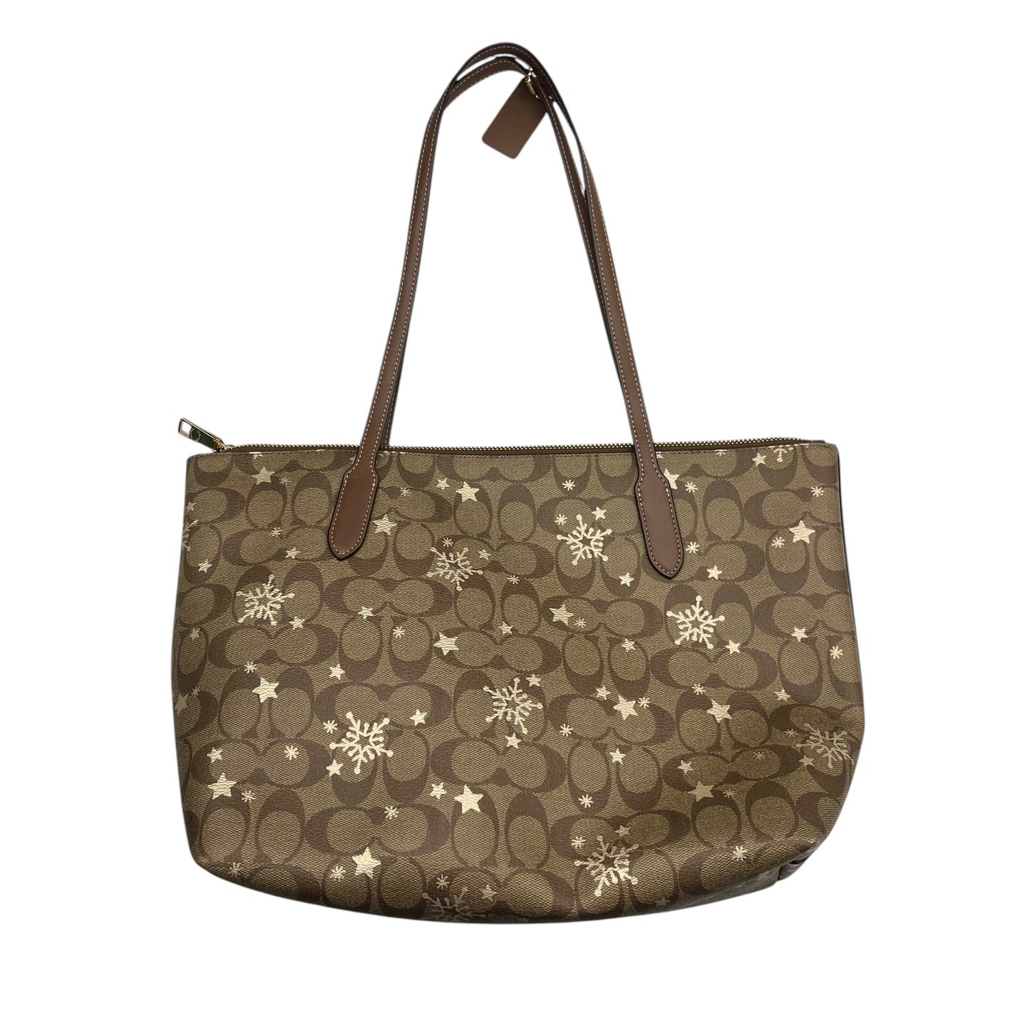 Handbag Designer By Coach In Tan, Size:Medium