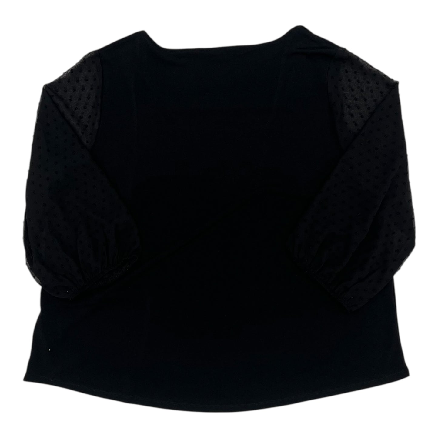Blouse Ls By Adrianna Papell In Black, Size:3X