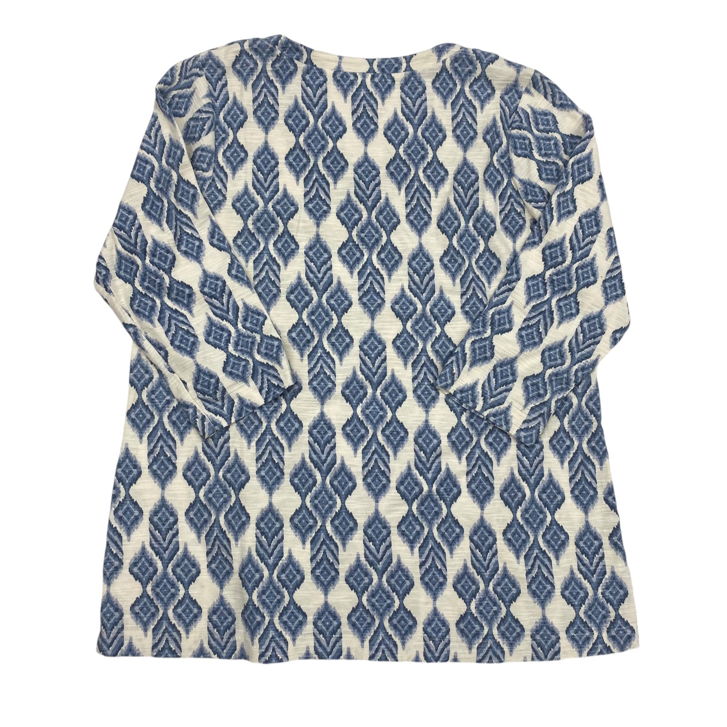 Top 3/4 Sleeve By Pure Jill In Blue & White, Size:M