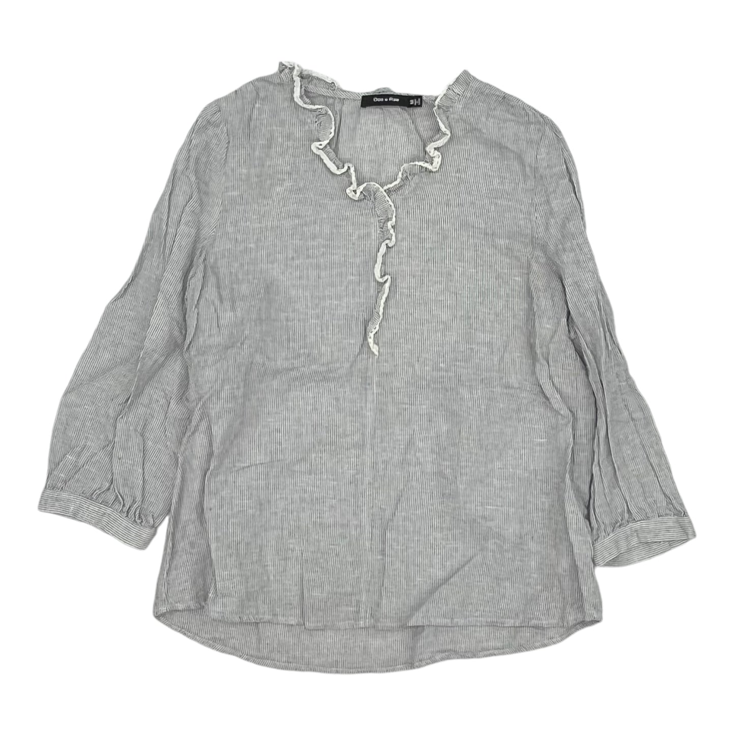 Top Ls By Doe & Rae In Blue & White, Size:M