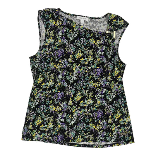 Blouse Sleeveless By Nine West In Black, Size:L