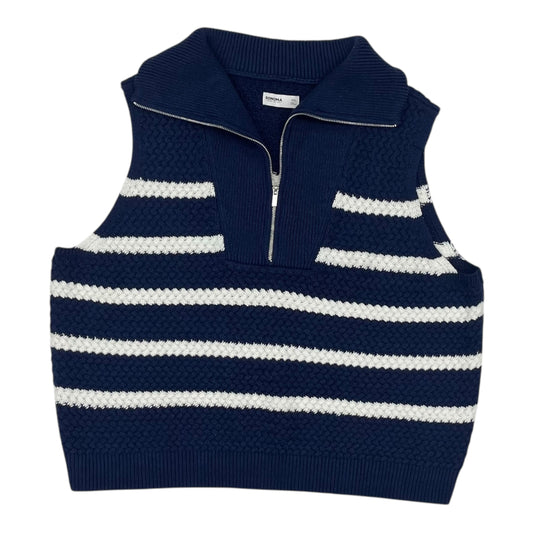 Vest Sweater By Sonoma In Blue & White, Size:Xxl