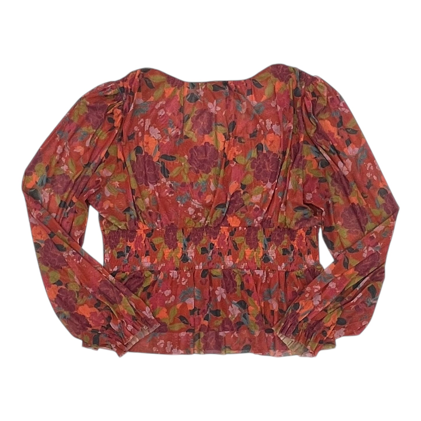 Blouse Ls By Dr2 In Orange, Size:Xl