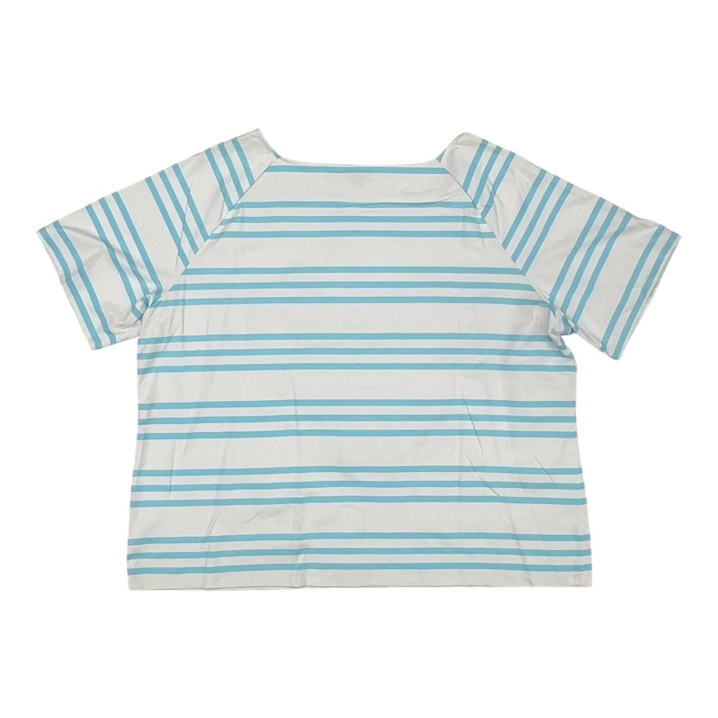 Top Ss By Talbots In Blue & White, Size:3X