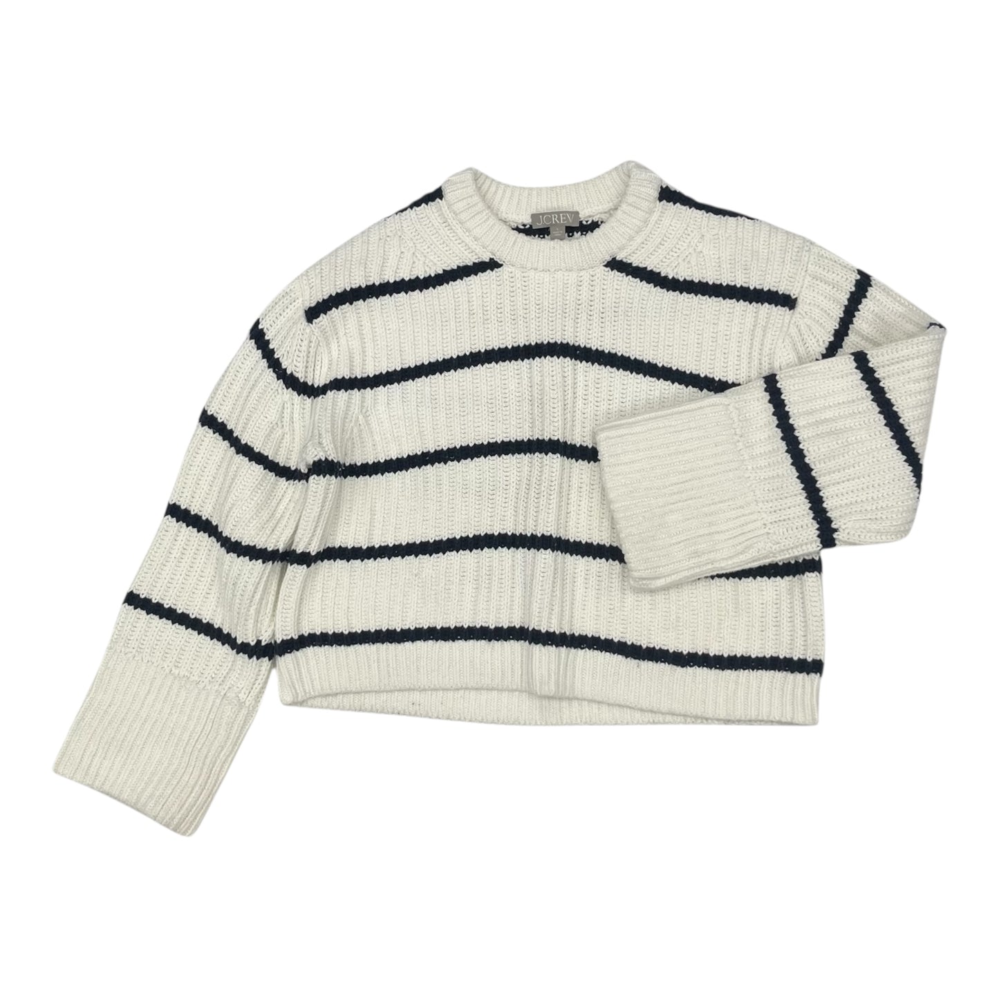 Sweater By J. Crew In Blue & White, Size:L