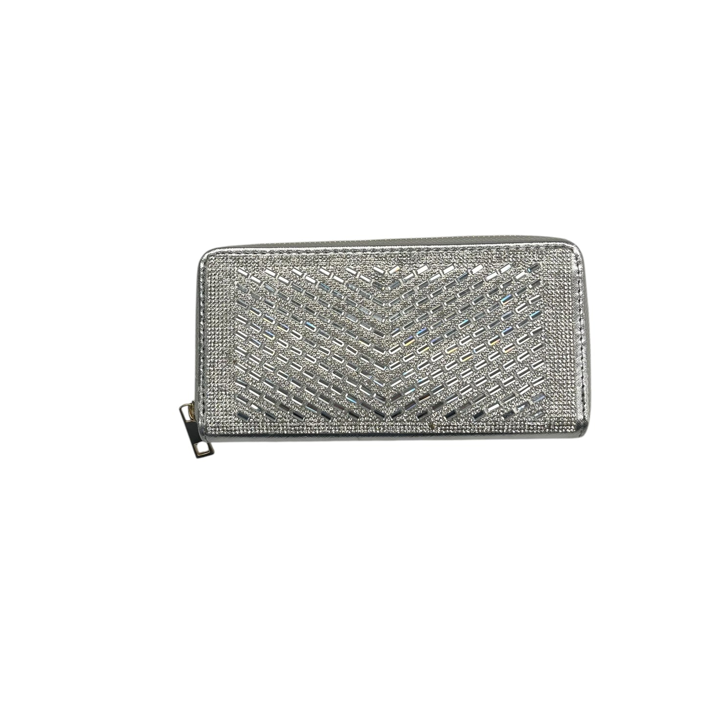Wallet By Clothes Mentor In Silver, Size:Large