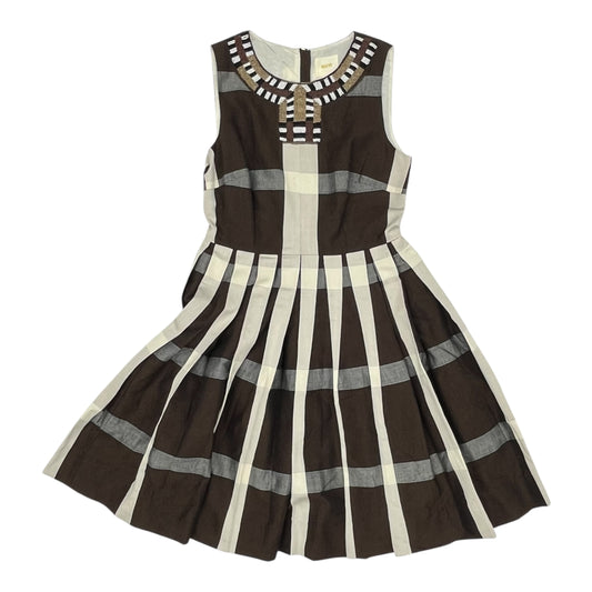 Dress Party Short By Maeve In Brown & Cream, Size:6