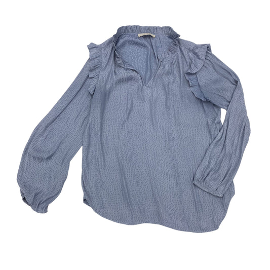 BLUE BLOUSE LS by LOFT Size:M