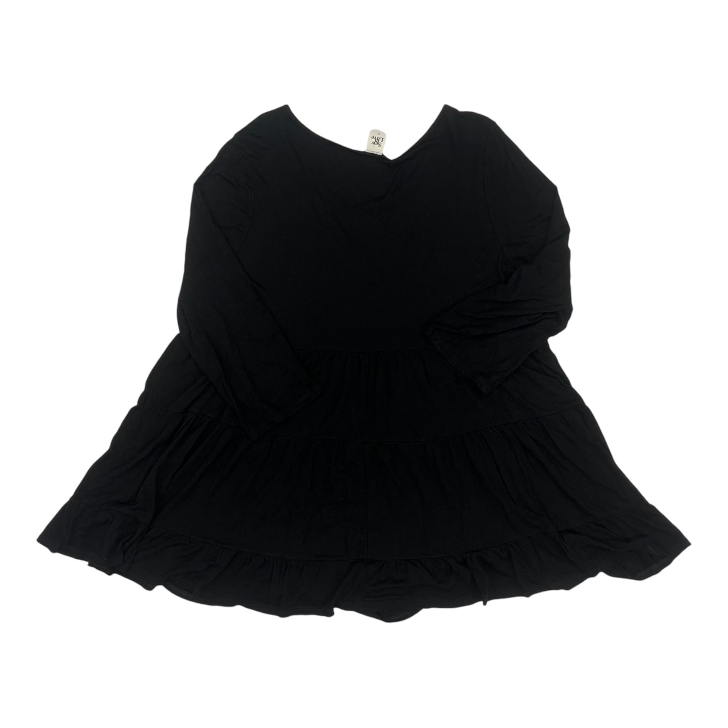 Top 3/4 Sleeve By Sew In Love In Black, Size:Xl