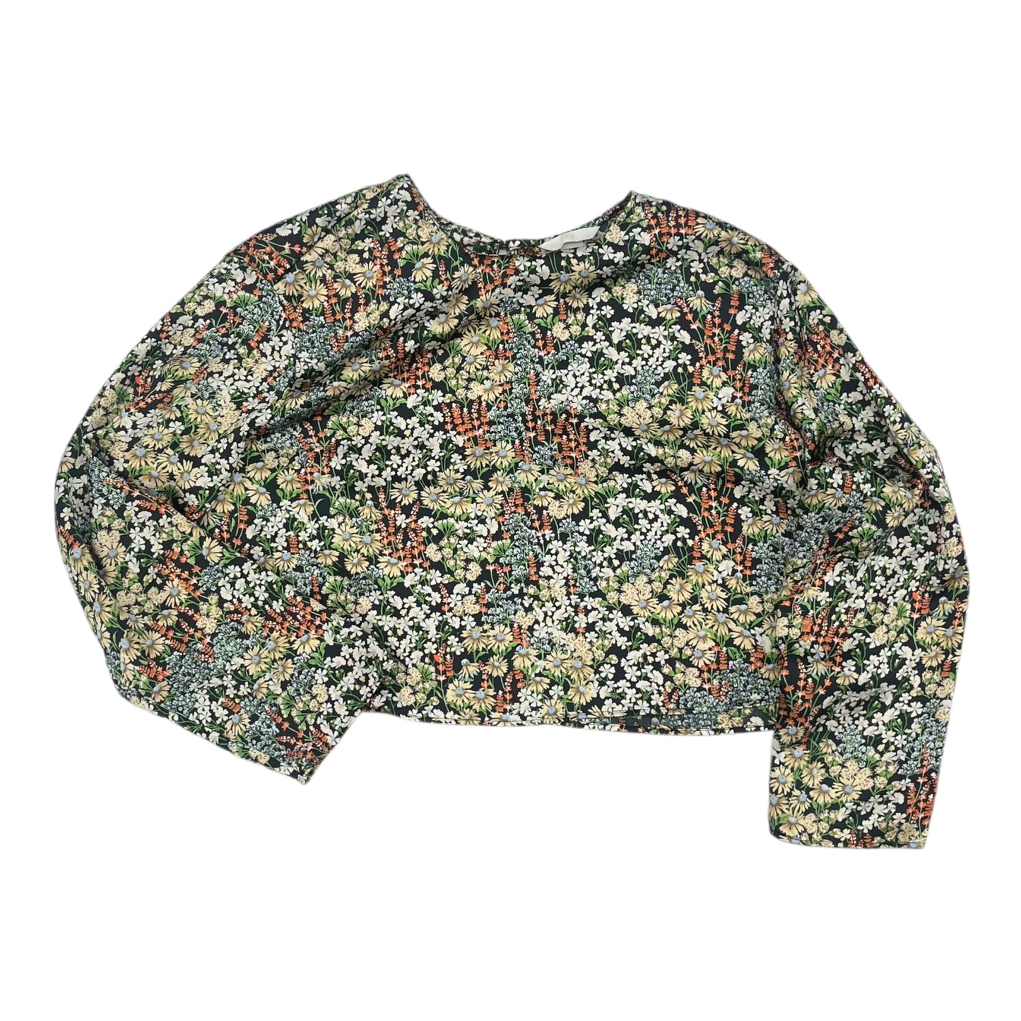 Blouse Ls By H&M In Floral Print, Size:Xxl
