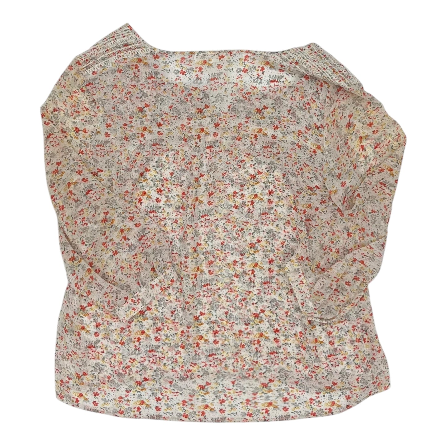 Blouse 3/4 Sleeve By Two By Vince Camuto In Floral Print, Size:L