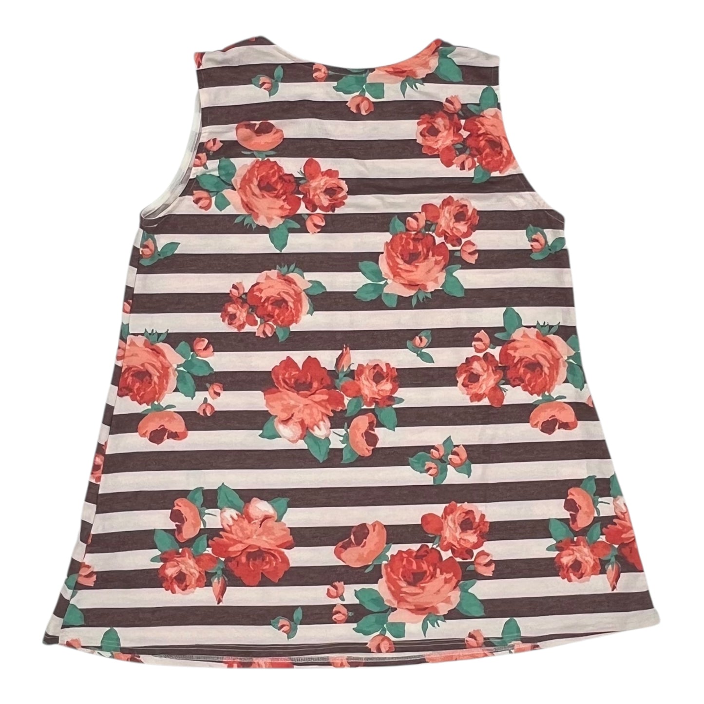 Tank Top By Cme In Brown & Cream, Size:L