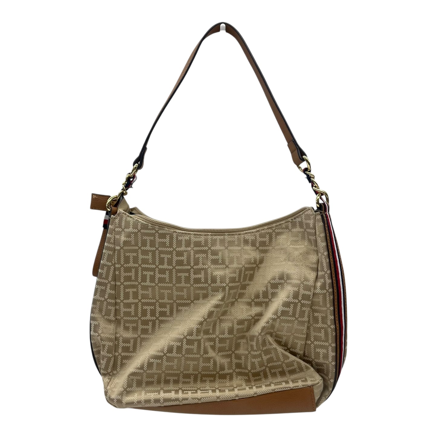 Handbag By Tommy Hilfiger In Tan, Size:Medium