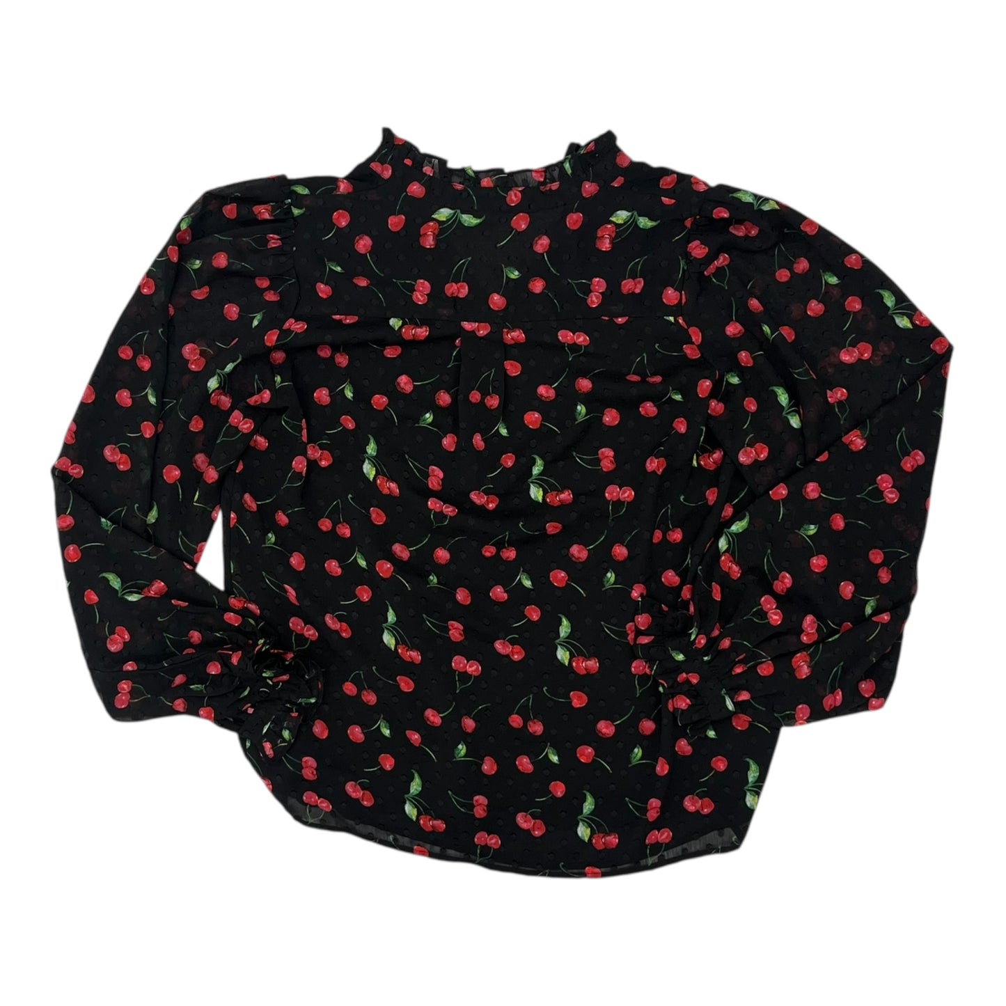 BLOUSE LS by JOIE In BLACK & RED, Size: S