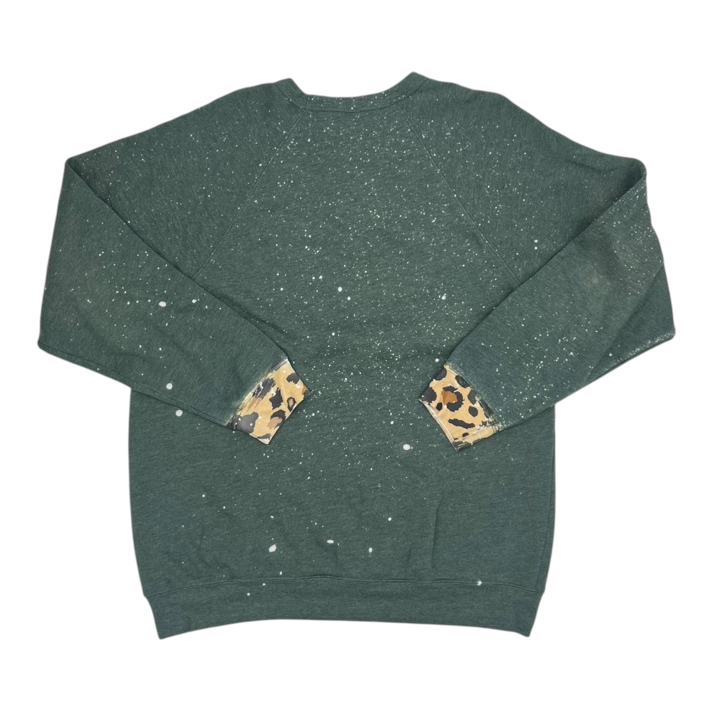 Sweatshirt Crewneck By Bella + Canvas In Green, Size:2X
