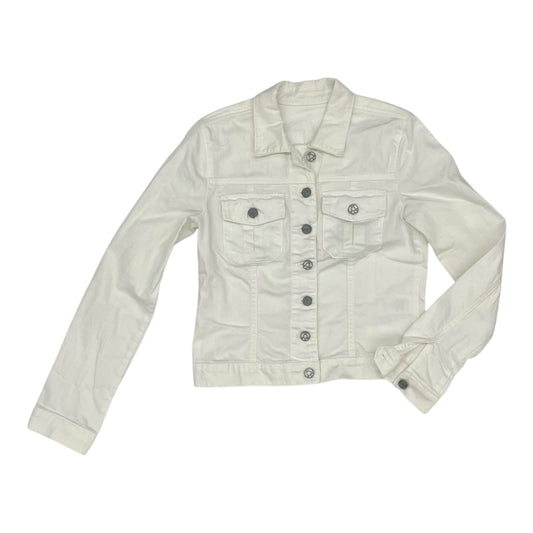 Jacket Denim By Kut In White Denim, Size:S