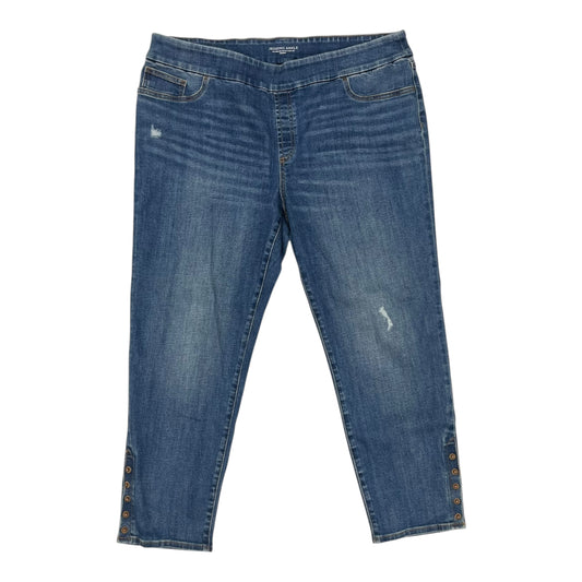 Jeans Skinny By Chicos In Blue Denim, Size:18