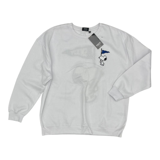 Sweatshirt Crewneck By Clothes Mentor In White, Size:Xl