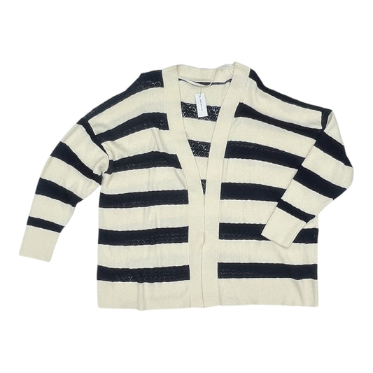 Sweater Cardigan By Lane Bryant In Blue & Tan, Size:4X