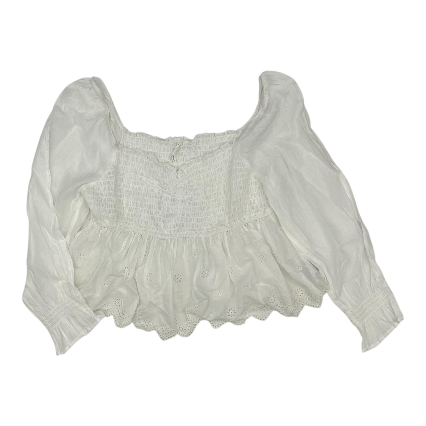 Blouse Ls By American Eagle In White, Size:Xl