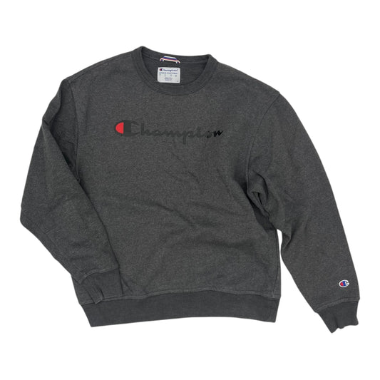 Athletic Sweatshirt Crewneck By Champion In Grey, Size:L