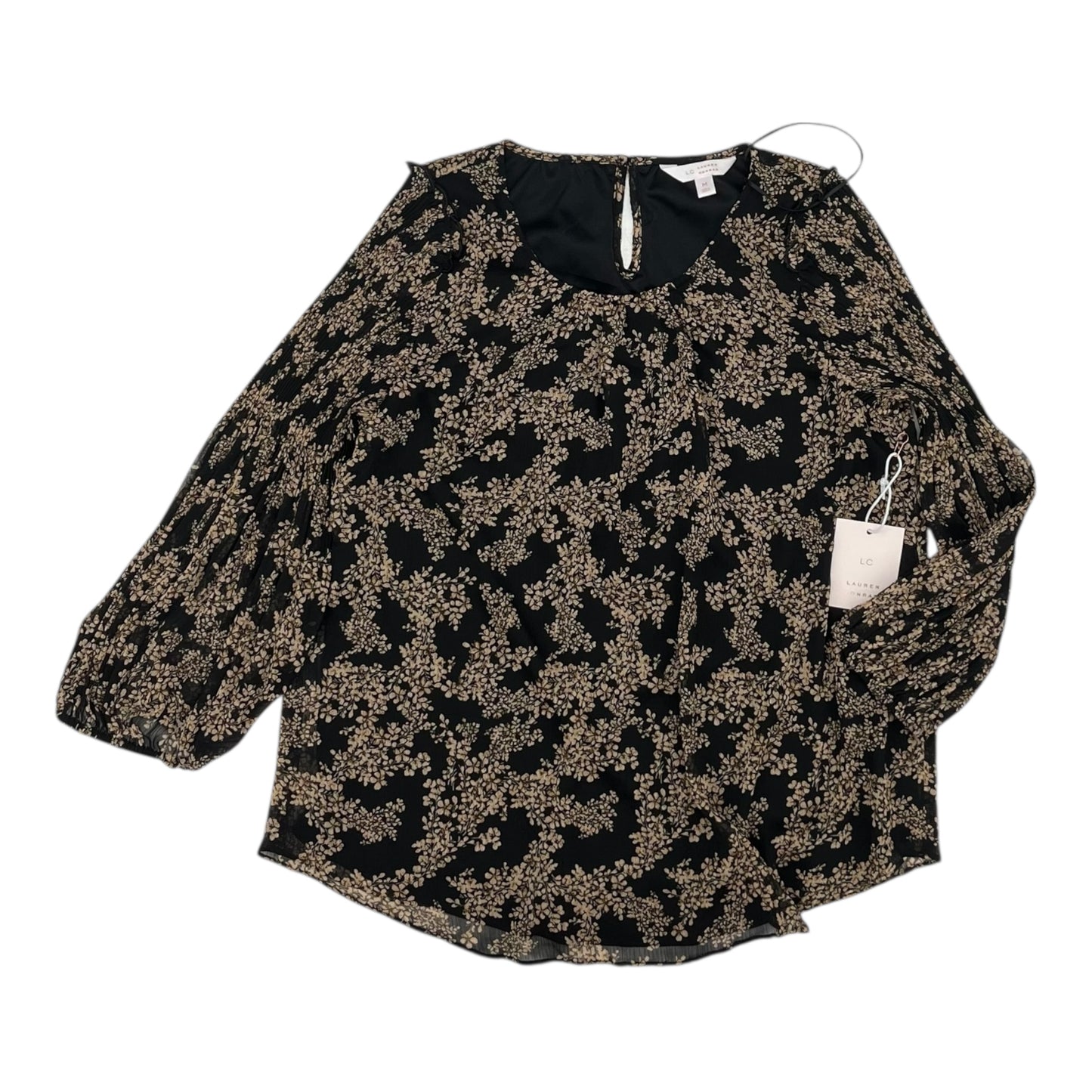 Blouse 3/4 Sleeve By Lc Lauren Conrad In Floral Print, Size:M