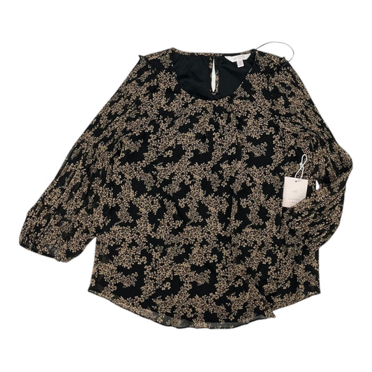 Blouse 3/4 Sleeve By Lc Lauren Conrad In Floral Print, Size:M