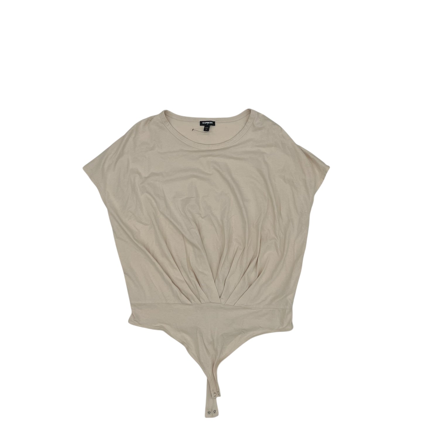 Bodysuit By Express In Cream, Size:Xl