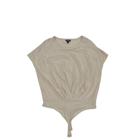 Bodysuit By Express In Cream, Size:Xl