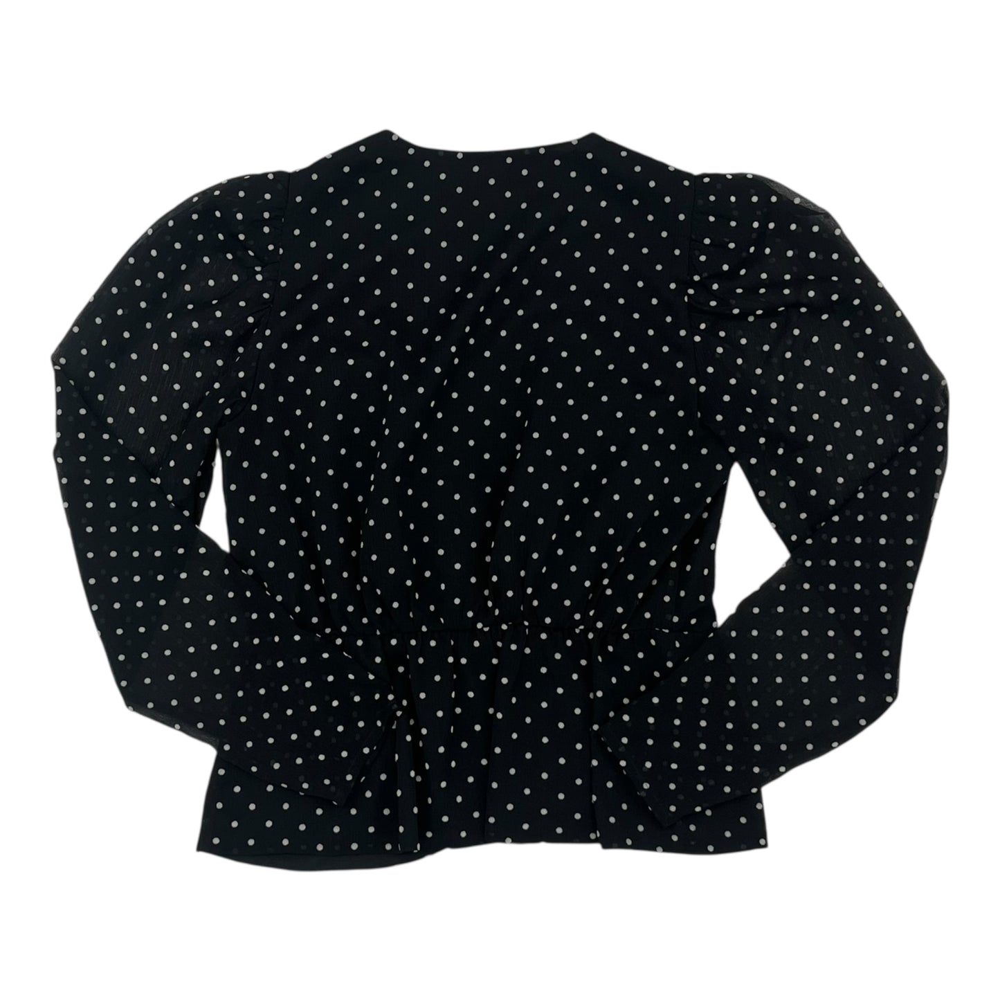Blouse Ls By Express In Polkadot Pattern, Size:M