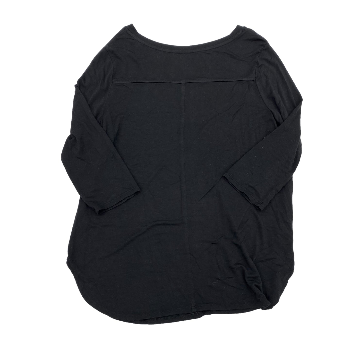 BLACK TOP 3/4 SLEEVE BASIC by CLOTHES MENTOR Size:S