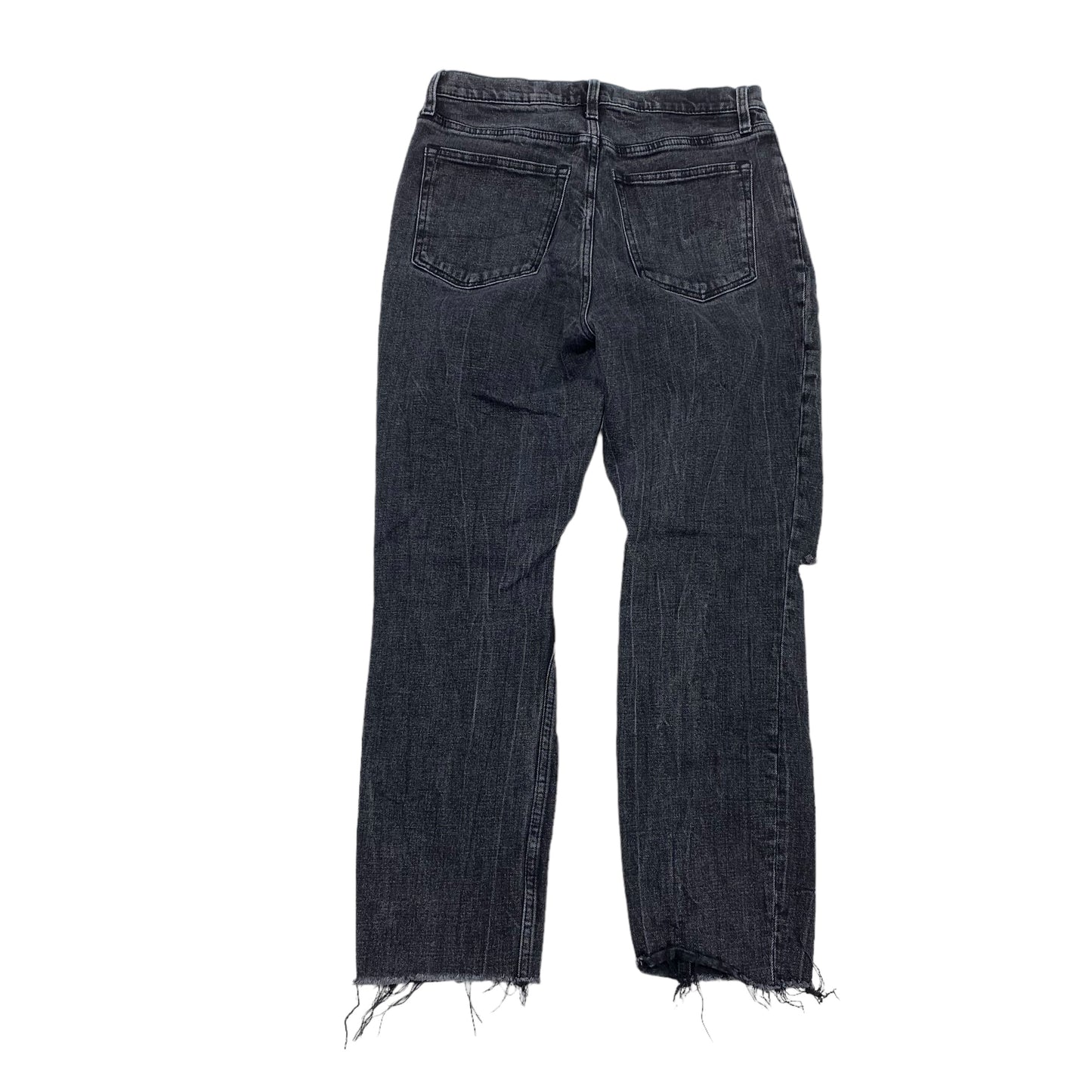 BLACK DENIM JEANS STRAIGHT by ABERCROMBIE AND FITCH Size:8