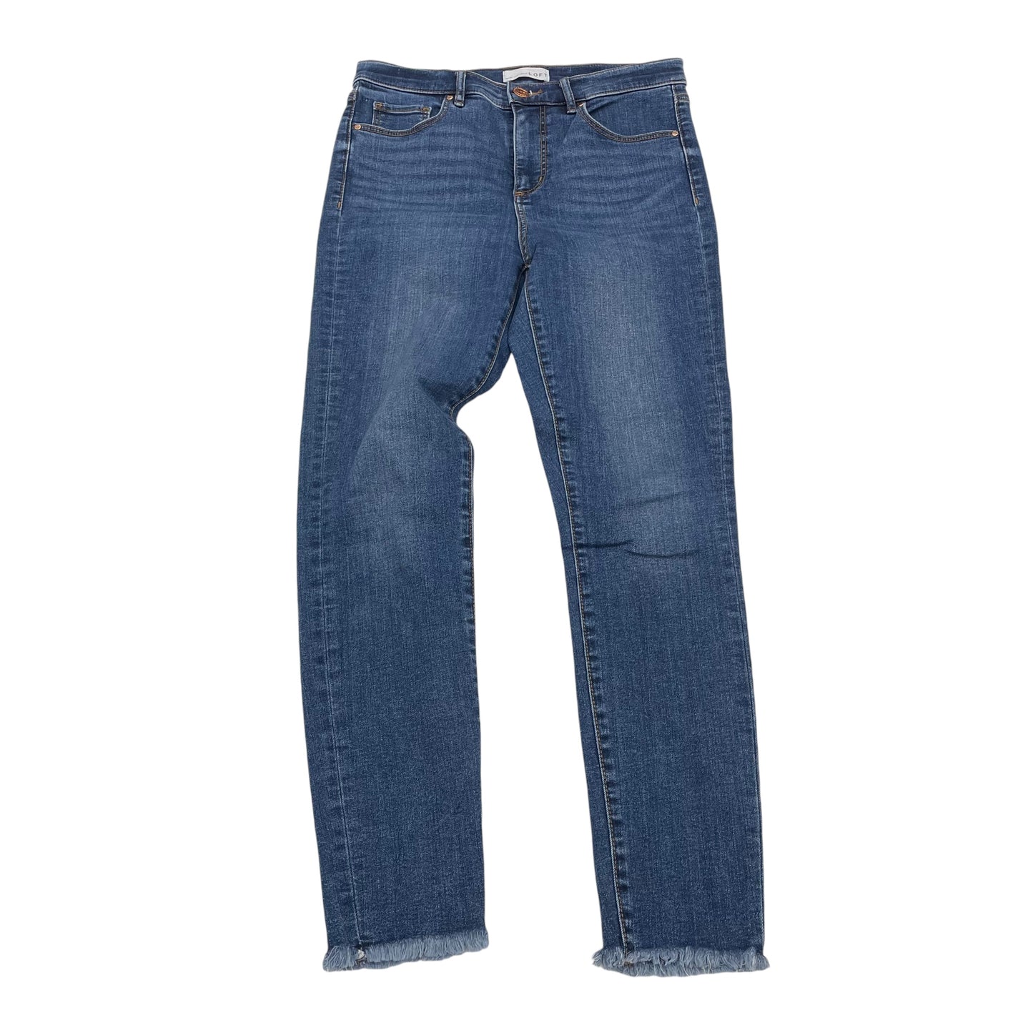 BLUE DENIM JEANS SKINNY by LOFT Size:4