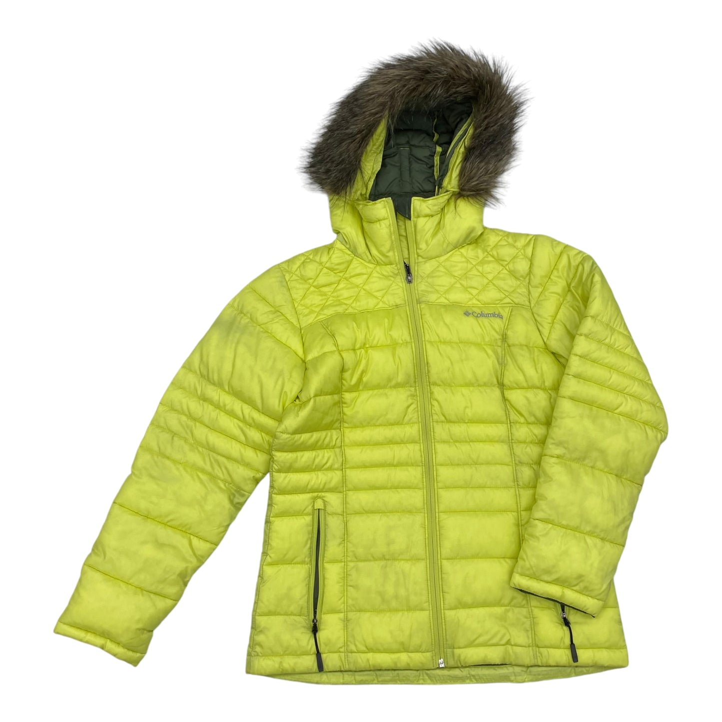 Jacket Puffer & Quilted By Columbia In Yellow, Size:S