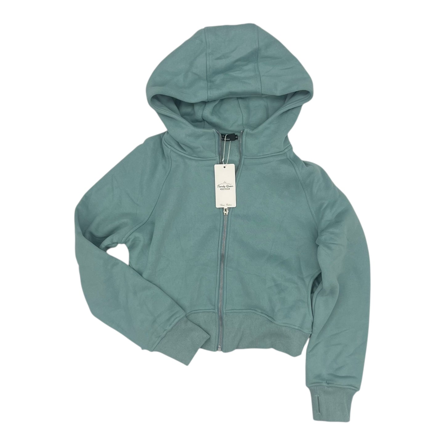 Sweatshirt Hoodie By Clothes Mentor In Teal, Size:S