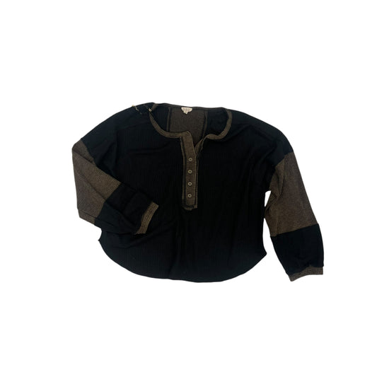 Top Ls By Pol In Black & Brown, Size:M