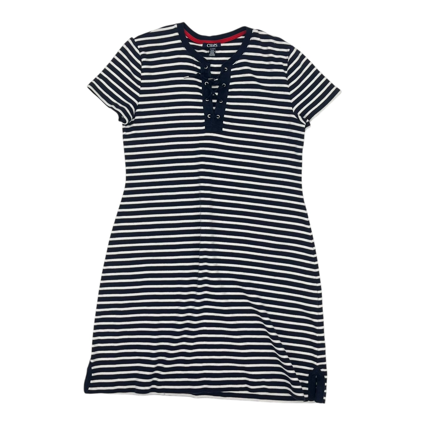 Dress Casual Midi By Chaps In Nautical Print, Size:Xl